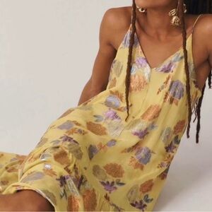 Anthropologie Delphi Collective Yellow Floral Maxi – Size 6 – Worn Once